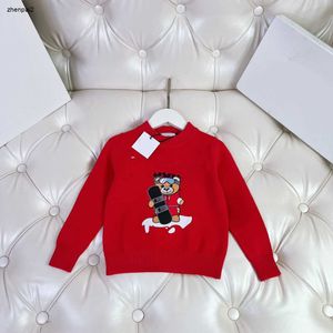 Pull de concepteur de luxe pour les enfants de dessin animé motif de ski imprimé pull en tricot pour une fille de garçons taille 90-150 cm de cou rond