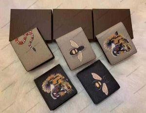portefeuille design de luxe animal court en cuir serpent tigre abeille portefeuilles sacs à main pour hommes femmes long style sac à main dames porte-cartes portefeuille