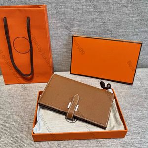 Cartera de diseñador de lujo Bolso de diseñador de marca Bolso de tarjeta clásico Color sólido Cuero TC original Cartera de moneda neutral premium Caja de regalo original