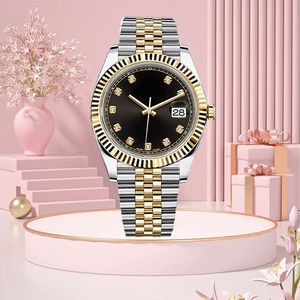 Reloj de diseño de lujo Reloj para hombre 8215 Movimiento 36 41 mm Acero inoxidable completo Impermeable Rosa Datejust Regalo de vacaciones Relojes para mujer Relojes de pulsera clásicos Luxe Dhgate