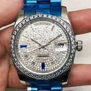 Relojes de diseño de lujo Datejust Roleax DATE Reloj mecánico para hombre Registro automático de la familia Pearl White Full Stone Ginebra para hombres X5UD0