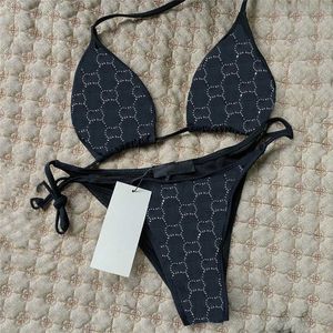 luxury designer Womens Swimwear Bikinis Sets Luxury Letter Printed Women Swimsuit Ladies Sexy Halter Push Up Bathing Suits