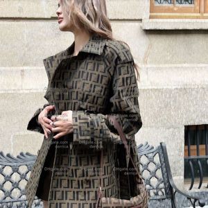 Trench-coat de luxe pour femme, veste coupe-vent, manteau ample avec ceinture, décontracté, court