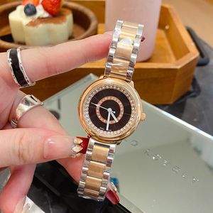 Luxury Diamond Womens Watch Top Brand Wrist-Wrists Wrists Designer Lady Watches For Women Agnerh Birthday's Mother's Day's Gift High Quality Inneildless Steel Band