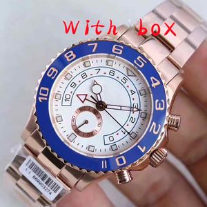 Reloj clásico de lujo a la moda de 42MM diseño Master II reloj de acero inoxidable con reloj luminoso movimiento mecánico automático para hombres