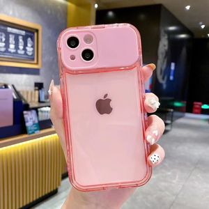 Luxe Flip Maquillage Miroir Caméra Étuis De Protection Bonbons Couleur Silicone Doux Support De Support Transparent Couverture Pour iPhone 14 13 12 11 Pro Max X XS XR 8 7 Plus