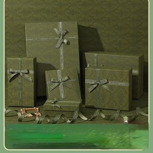 Luxury Gift Wrap Designer Green Packing Box Bowknot