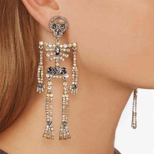 Luxe Halloween Horreur Fantôme Balancent Boucles D'oreilles Femmes Citrouille Bijoux Crâne Squelette Déclaration Pendentif