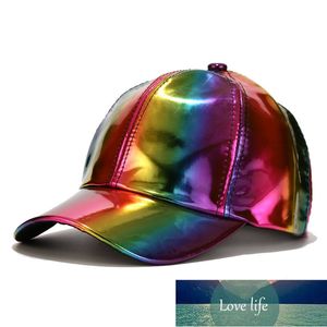 chapeaux de luxe pour arc-en-ciel couleur changeante pare-soleil casquettes en cuir retour vers le futur hip hop hommes casquette de baseball femmes défilé de mode chapeau prix usine conception experte qualité