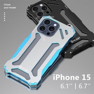 Coque de téléphone Vogue en alliage d'aluminium ajouré de luxe pour iPhone 15 Plus 14 13 12 11 Pro Max XR XS Durable robuste élégant protection complète pare-chocs souple coque en métal antichoc