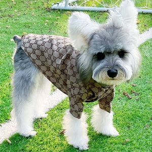 Chemise de compagnie de style de style indépendant de luxe Cat de chien jean Vêtements petits et moyens chiens en peluche en peluche dorée énormes Corgi Bomei