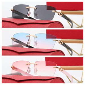 Luxury Ivory Arm Sunglasses For Men Srimless Classics Lunes Frame Womens Shades Protect Eyes Clear Lens Prescription Conception personnalisée Céneaux espagnols Espagnols