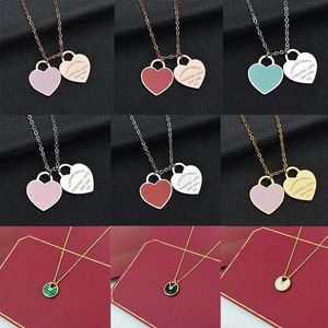 Joyería de lujo Collares con colgante de corazón Collar de oro para mujer Joyería de moda Collares de disfraz de diseñador Regalos de moda para niñas