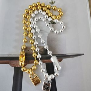 Bijoux de luxe Bracelet en argent Bracelets de perles Collier Bijoux plaqués or avec logo UNO Convient au cadeau de style européen pour femmes hommes en gros
