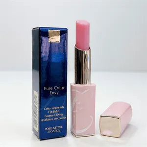 Bálsamo labial de lujo para niña ES Color rosa Estampado de Sakure Recién llegado Lápices labiales de belleza para labios para niña Color puro Envy Color Replenish 3,2 g Crema hidratante Cosméticos naturales Herramientas