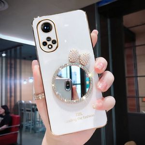Case de téléphone miroir de maquillage de luxe pour Huawei Honor50 Couverture de dos pour Honor 50 Lite Pro Se Case Afficage Soft Honor50 Fundas