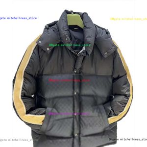 Hombres de lujo Chaqueta de plumón de ganso Famosas rayas reflectantes Pan Clásico Impresión completa Diseñador Invierno Mujeres Chaquetas con capucha Moda Ropa exterior Abrigo cálido C202301