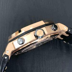 Luxury Mens Mechanical Watch R Aibi Rose Gold Black 26470or A002CR.02 Swiss ES Brand Wallwatch