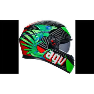 Casques de moto de luxe AGV casques découverts pour hommes et femmes K3 Kamaleon noir/rouge/vert-choisissez la tailleWN-1W88