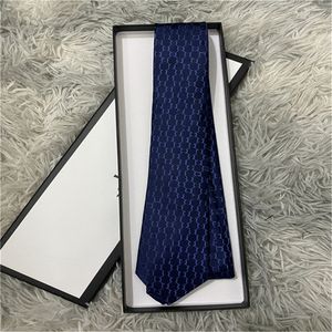 Carta de los hombres del nuevo diseñador de lujo 100% Corbata de seda negro azul Aldult Jacquard Fiesta Boda Negocio Tejido Diseño de moda Hawaii Corbatas con caja 1129