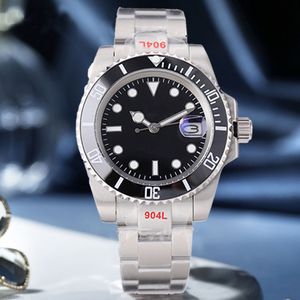 Lujo Nuevo GMT II 2 Relojes de acero inoxidable Buceo Blanco Negro Plata Master 40 mm Reloj para hombre Relojes de diseño mecánicos automáticos Relojes de pulsera clásicos de alta calidad