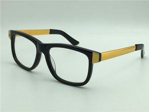 Luxe-nouveaux hommes lunettes prescription lunettes entièrement encadrées plaqué or vintage cadre carré G0229 designer italien femmes design