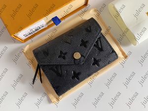 Luxury Real Leather 10a Victorine Wallet Credit Card Holder Bullets Designer Wallet Women Classic Hommes Enveloppe de style volet portefeuille Coin Bands Key Pouch M41938