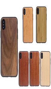 Luxury Real Wooden Nature Wood Bamboo Bamboo Soft Edge Case Funda para iPhone 11 XS Max XR x 6 7 8 Plus Samsung S10 Lite S9 S6012163