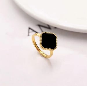 Luxury Ring Classic 4 / Four Leaf Clover Ring Designer 18K Gold Fritillaria For Girl Wedding Mère de la fête