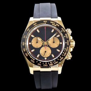 Relojes de pulsera Rolaxs de lujo 2023 QC Check Reloj de pulsera de lujo 40MM 4130 Pulsera de caucho mecánica automática Relojes de oro de 18 quilates para hombres Relojes de pulsera impermeables HBX3