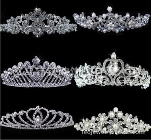 Luxury Sparkly Rhingestone Crystal Wedding Prom Prom Homecoming Crowns Band Princess Bridal Tiaras Hair Accessories Fashion7289318