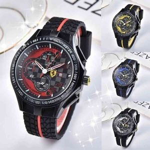 Montre de sport de luxe pour hommes, formule F1, bracelet en caoutchouc, Quartz en acier inoxydable, décontractée, Clock256a