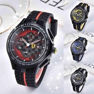 Montre de sport de luxe pour hommes, formule F1, bracelet en caoutchouc, Quartz en acier inoxydable, décontractée, horloge 266m