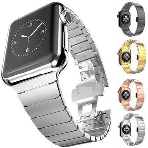 Bracelet en acier inoxydable de luxe pour Apple Watch Ultra 49mm Bande 45mm 41mm 44mm 40mm 38mm 42mm Papillon Bracelet en métal iwatch Bandes Série 8 7 3 4 5 SE 6 2 1