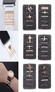 Décoration des sangles de luxe pour Apple Watch Iwatch Galaxy Watch 4 Classic 3 Band Diamond Jewelry Charms Bracelet Silicone Strap Acpes7226570