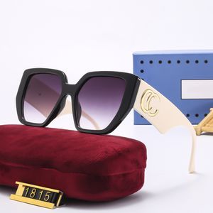 Luxe zonnebrillen designer zonnebrillen voor dames grote letter Casual Mode Rijden Strandschaduw UV-bescherming gepolariseerde bril geschenk met doos