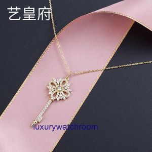Luxury Tiifeniy Designer Pendant Colliers S925 STERLING Silver White Gold Rose Key Collier Pendre Pendant Corée Automne et chaîne d'hiver Chaîne de chandail