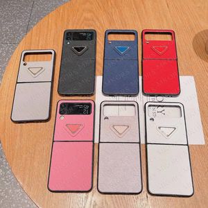 Étuis de téléphone portable triangle de luxe pour Samsung Z Flip 1 2 3 Fold Device Fold1 Fold2 Fold3 Fashion Protection Shell Case IPhone 13 13pro 12 Mini 11 Pro Max X XS XR 8 7 Plus