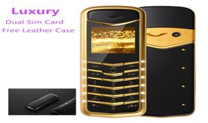 Luxe débloqué signature 8800 corps en métal téléphone portable Mini double carte SIM GSM quadri-bande MP3 FM caméra téléphone portable pas cher Case9835899