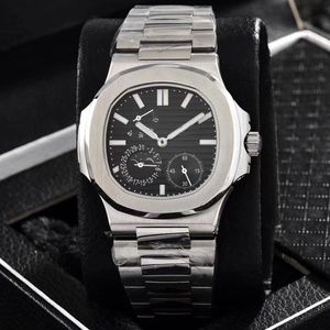 Montre de luxe 40 mm pour homme - Montre automatique - Mouvement de stockage d'énergie de haute qualité - Cadran en acier inoxydable - Montre mécanique de qualité pour les sports et les loisirs