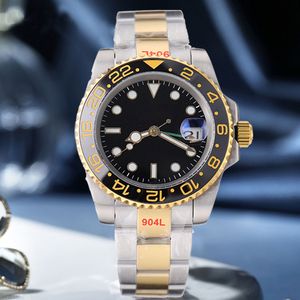 Luxury Watch Designer Mens Watches Fashion 2813 Movimiento Automático de 40 mm Master GMT Relogio Mecánico Orologio Watch Bang Water Water Water Pulsera de pulsera de pulsera