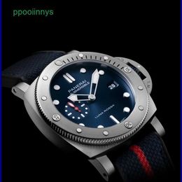 Replias Luxury Replias Panerei Automatic Chronograph Wrist Wrists Paneraisiss Flagship Stealth Series Blue Limited Edition Sports Mécanique Watch M E0XP
