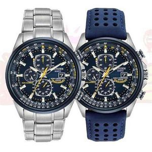 Montres à Quartz imperméables de luxe montre-bracelet en acier décontracté pour hommes montre-bracelet chronographe du monde des anges bleus 211231258v