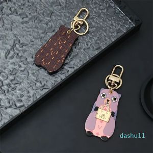 Luxury Woman Key Chain Speedy Keychains Groundhog Key Ring Cute Mignon Designer Marmott Key Pendant Fashion Brand avec animale