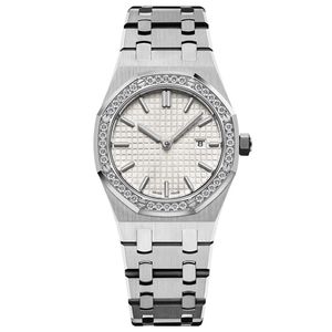 nouvelles 33MM pleine montre or bracelet en acier inoxydable haut de saphir montre-bracelet de la qualité lumineuse des femmes montres étanches 5ATM