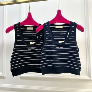 Camisetas de tanques de lujo para mujeres sin camisetas a rayas de mujeres