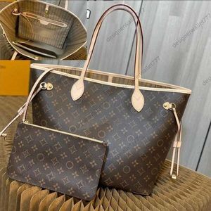 Sac fourre-tout de luxe pour femme Marron Pm Mm Gm Sacs à main louiseits Never Purse Full viutonits Sac de créateur pour femme Classic Flower Checked Shoulder Shopping Bags de haute qualité