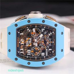 Montre-bracelets de luxe RM mécanicale automatique montre la série de sports de montre Men's RM 011 Last Edition Blue Ceramic Limited Edition Mechanical Wrist Watch DYC5