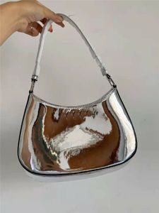 bolsas de baguete de explosão feminina de designer de luxo bling blings espelho bolsa de ombro de couro de bezerro prata hardware etiqueta bolsas carteiras de moda bolsa dropship grátis