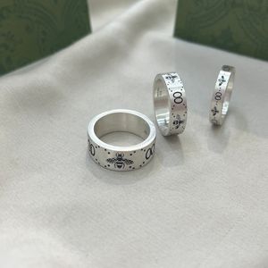 Luxurys Designers Bague Bagues En Argent Pour Femmes Hommes Vintage Simplicité Abeille Motif Bijoux Casual Party Beach